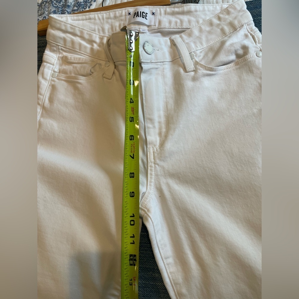 Paige Colette Crop Flare White Jeans size 27 - Picture 11 of 12
